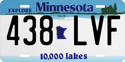 MN license plate 438LVF