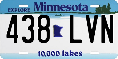 MN license plate 438LVN