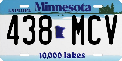 MN license plate 438MCV