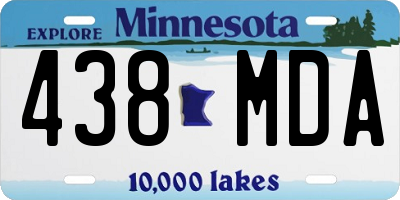 MN license plate 438MDA