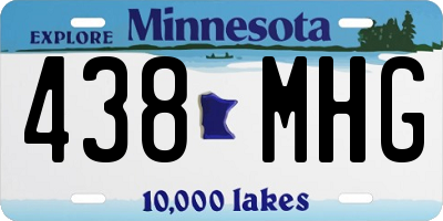 MN license plate 438MHG