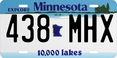 MN license plate 438MHX
