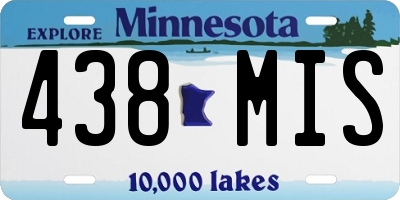 MN license plate 438MIS
