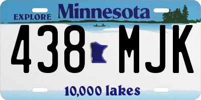 MN license plate 438MJK