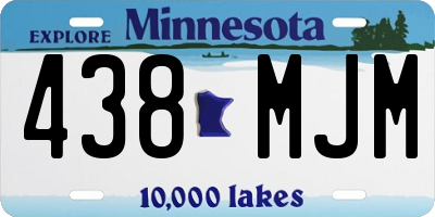 MN license plate 438MJM