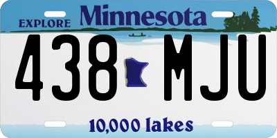 MN license plate 438MJU