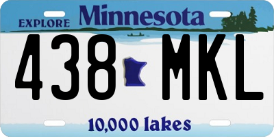 MN license plate 438MKL