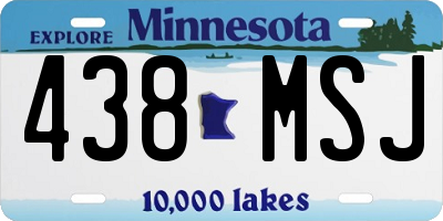 MN license plate 438MSJ