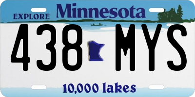 MN license plate 438MYS