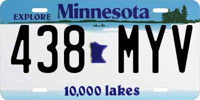 MN license plate 438MYV