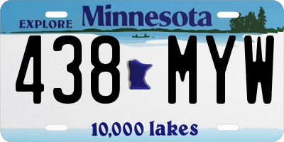 MN license plate 438MYW