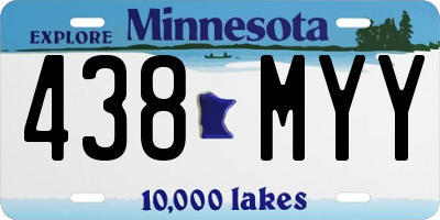 MN license plate 438MYY