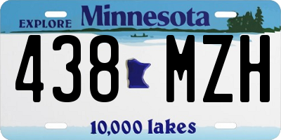 MN license plate 438MZH