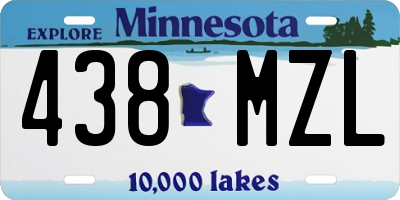 MN license plate 438MZL