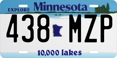 MN license plate 438MZP