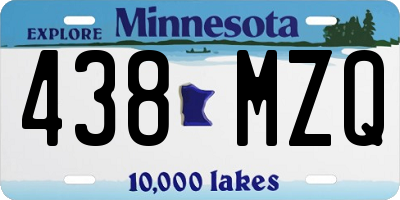 MN license plate 438MZQ