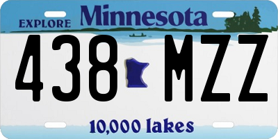 MN license plate 438MZZ