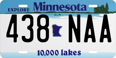 MN license plate 438NAA