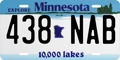 MN license plate 438NAB