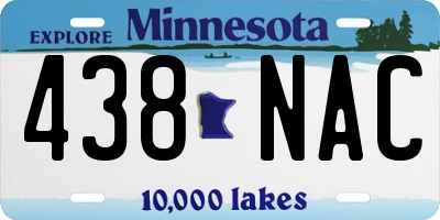 MN license plate 438NAC