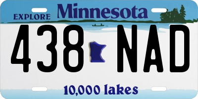 MN license plate 438NAD