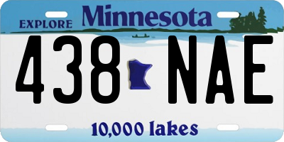 MN license plate 438NAE