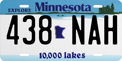 MN license plate 438NAH