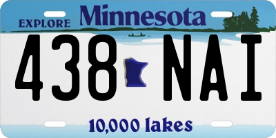 MN license plate 438NAI