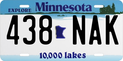 MN license plate 438NAK
