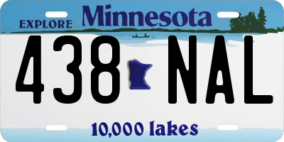 MN license plate 438NAL