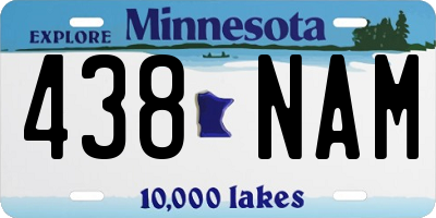 MN license plate 438NAM
