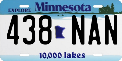 MN license plate 438NAN