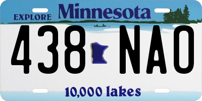 MN license plate 438NAO