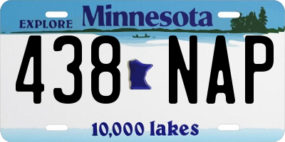 MN license plate 438NAP