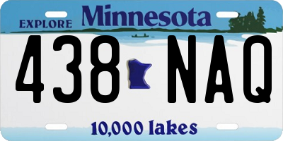 MN license plate 438NAQ