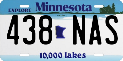 MN license plate 438NAS