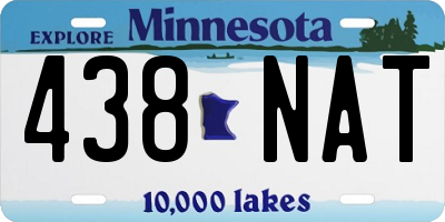 MN license plate 438NAT