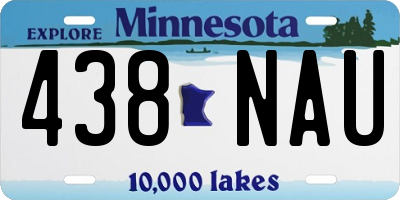 MN license plate 438NAU