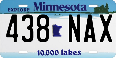 MN license plate 438NAX