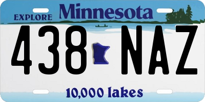 MN license plate 438NAZ