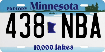 MN license plate 438NBA