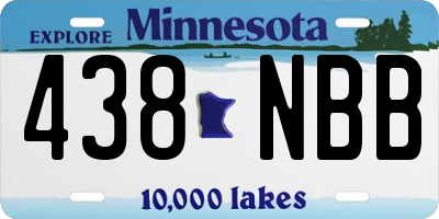 MN license plate 438NBB