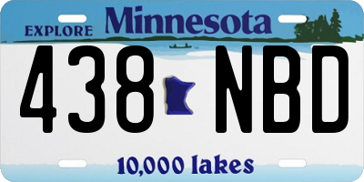 MN license plate 438NBD