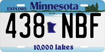 MN license plate 438NBF