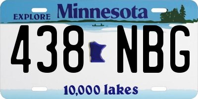 MN license plate 438NBG