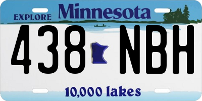MN license plate 438NBH