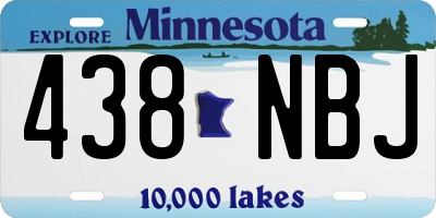 MN license plate 438NBJ