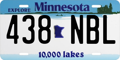 MN license plate 438NBL