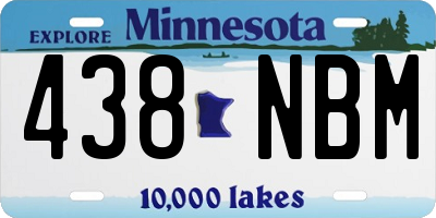 MN license plate 438NBM