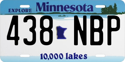 MN license plate 438NBP